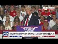 Trump at Minnesota rally: I sent in National Guard while Kamala Harris sided with arsonists, rioters