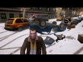 GTA 4 WINTER CRASH TEST OF REAL CARS #105