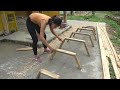 Full Video: Process How To Make Wooden Boat - Build Swimming Pool With Brick - Ut's Farm