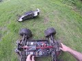 Arrma Outcast 8s practice sessions on the jumps