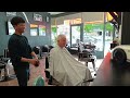 Barbershop CCTV customer fall asleep while having his haircut