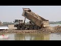 Amazing Huge Dozer Heavy Pushing Gravel Activities Hard Special Dump Trucks Spreading