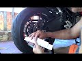 Colocando Frisos e Adesivos nas rodas da BMW S1000R.