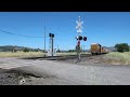 BNSF H2 ES44! ︱UP 8898 Passes the Klad Rd railroad crossing︱6/24/2024