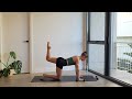 38 MIN FULL BODY PILATES with light dumbbells for strength and tone