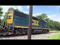 CSX train 6110 and 2811 on CSX branch line! Jeffersonville, Indiana ￼