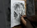 Portrait drawing in Charcoal | Draw in