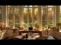 Cozy Sunrise in Tropical Forest Bedroom With Relaxing Jazz | Piano Music for Working and Studying