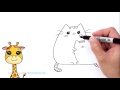 How to Draw Mother's Day Pusheen Cat Easy