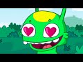 FAMILY FINGER SONG Groovy The Martian & Phoebe! Cartoon for kids & Nursery Rhymes