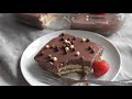 Chocolate Biscuit Pudding Recipe | EGGLESS, NO BAKE, NO GELATIN