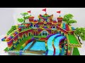 DIY - How To Build A Underground Castle With A Grass Roof And A Swimming Pool From Magnetic Balls