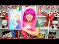Coloring Anna & Elsa Frozen Sisters GIANT Coloring Page Prismacolor Markers | KiMMi THE CLOWN