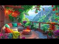 Relaxing Jazz Music And Work, Study 🎶 Spring  Porch Ambience ~ Smooth Jazz Instrumental Music