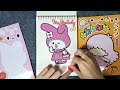 [ToyASMR] Sanrio Summer Sticker Book Hello Kitty, Kuromi, Melody, Keroppi, Pochacco  [paperdiy]