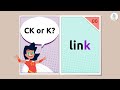 K or CK ✍️ GRAMMAR and SPELLING for Kids📝 Superlexia ⭐ Episode 15