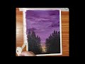 Painting a Purple Sunset | Acrylic Painting