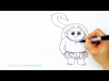 How to Draw Maui step by step Chibi - Disney Moana