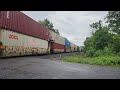 Northbound CN Intermodal crosses Oakridge Rd in McDougall township