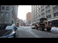 The Art of Snow Removal in Downtown Montreal [4K] #downtownmontreal