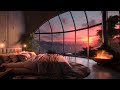 Calming Sleep Music + Gentle Rain on Windows - Ease Overthinking, Stress Relief Sounds, Relax