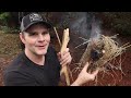 Hand Drill Friction Fire - How To Make A Friction Fire Using 2 Pieces Of Wood.