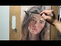 Painting a portrait in oils in one sitting