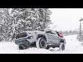 Tacoma Snow Wheeling in -22°C exploring the Ghost River Bed in a snowstorm!!