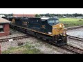 Five CSX Trains in Plant City, FL! (Drone views)