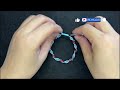 How to make a bracelet with square knot | thread bracelet making tutorial | 幸運繩 編法 【A001】