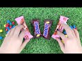 Satisfying video Asmr Lollipops candy and chocolate Gummy candy Cutting video