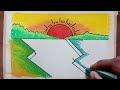 How to draw a village drawing for begginners // Step by step village drawing //