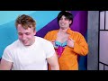 Shayne and Damien trying to make each other laugh on Smosh Try Not To Laugh for another 7 minutes