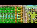 54X Plants Vs Many 210X Zombies—New interesting  video—Flags 8, Level 2, Plants—Look to the end PvZ!