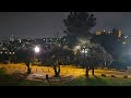 JERUSALEM Silent Night Walk. Jaffa gate to Mt.Zion. April2024