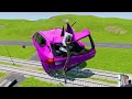 Cars vs Giant Hammer Van with Portal Trap - BeamNG.Drive #15