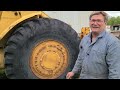 Re-inflating a CAT 988 loader tire