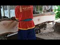 An old grandfather's journey in the middle of a sawmill | SawingWood Wadang | street sawmill master