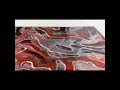 Acrylic Pour with Resin Mixed Media Painting- 