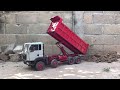 RC Dump Truck Working | Loaded Dirt From Building Place | Unloaded To Construction Site Storage