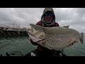 ICE IS GONE- Big Brown Trout Jigging