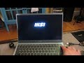 MSI Laptop | BIOS screen boot key