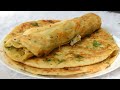 Crispy egg paratha recipe | Homemade restaurant-style flaky layered egg paratha roll - Anda paratha