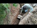 Digging to change the sewer pipe connection p5 #timelapse