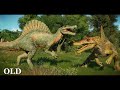 OLD or NEW Spinosaurus Animations ? Which are better ? | Jurassic World Evolution 2