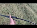 Sickle Mower Action - Cutting Hay on High Ground w/ MF 50 Diesel & Model 32 Sickle Mower