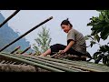 60 Days:17 Year Old Single Mother Builds a bamboo house - Makes a clay kitchen - Building a new life