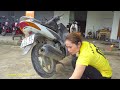 TIMELAPSE:Repairs and Restores Complete Many Motorbike, 2-Stroke Engine Wood Sawing Machine