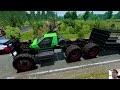 Funny Cars vs Portal Trap & Large Cannon - BeamNG.Drive #28