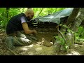 Built A Miniature House In The Forest From Sticks And Clay! Relaxing Bushcraft